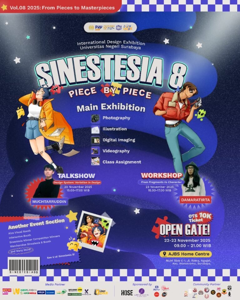 Exhibition of Sinestesia 8: Piece by Piece by International Design Exhibition Universitas Negeri Surabaya